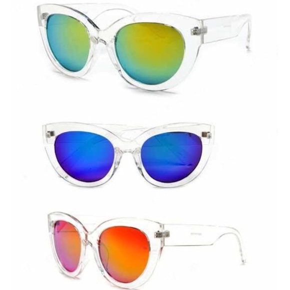 Clear frame Jinx reflective sunglasses - Picture 2 of 2